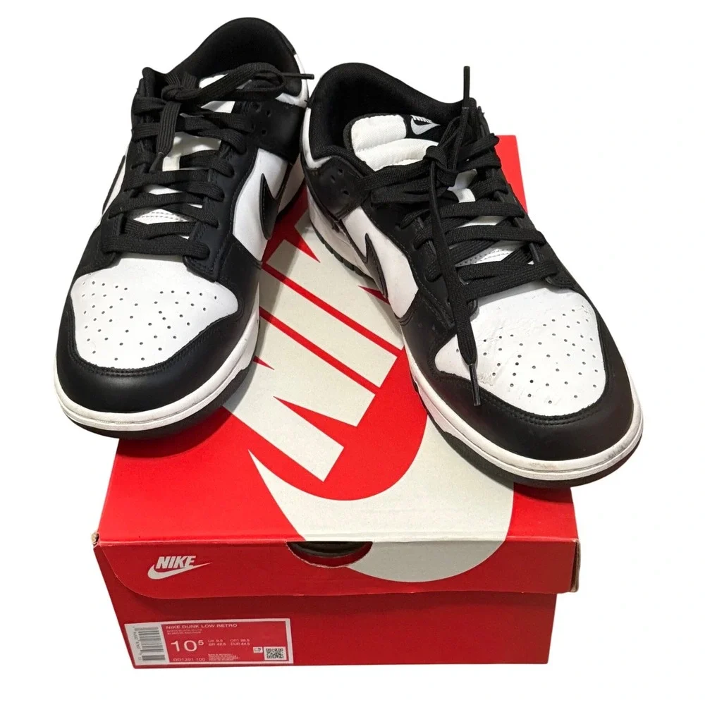 Nike Dunk Low Retro Panda White Black DD1391-100 Mens 10.5 Sneakers
